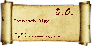 Dornbach Olga névjegykártya